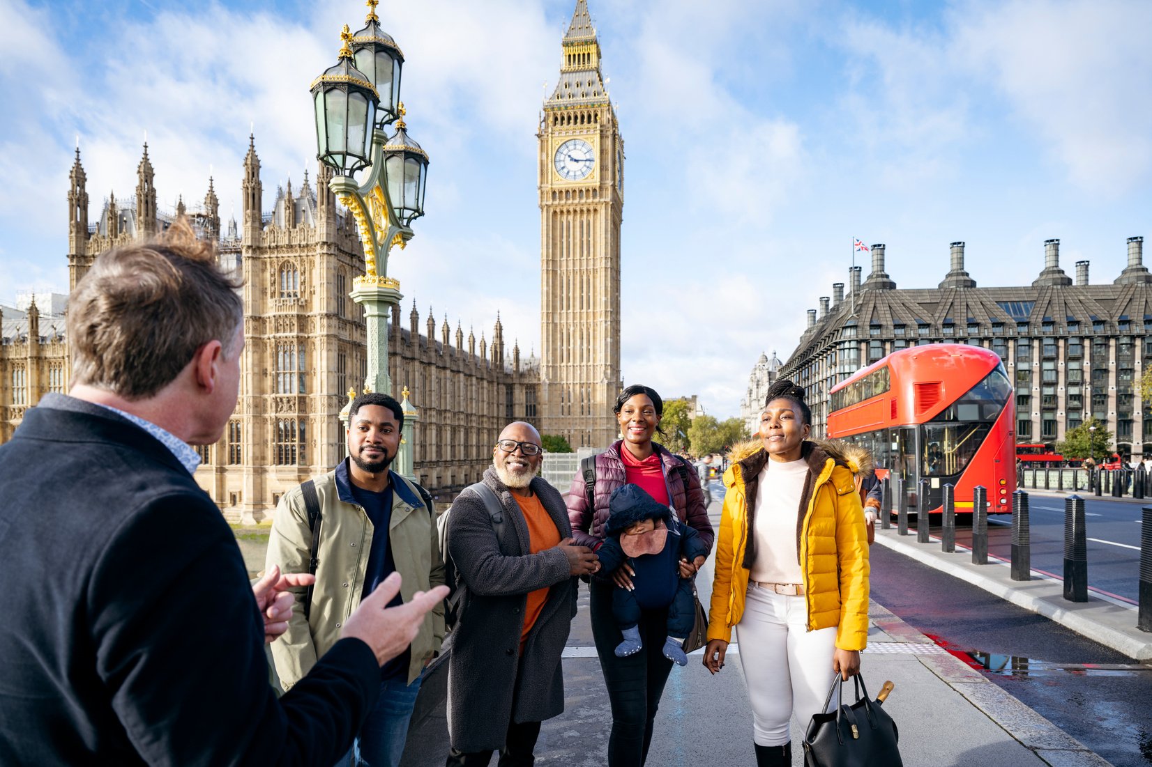 Tourists and Tour Guide in London 